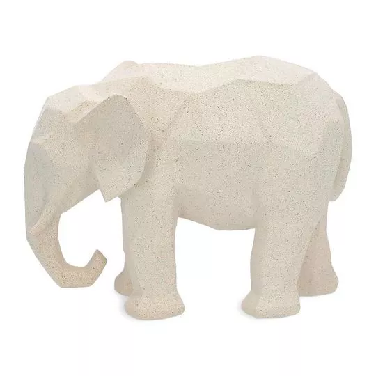 Escultura Elefante- Off White- 15,5x20x10cm