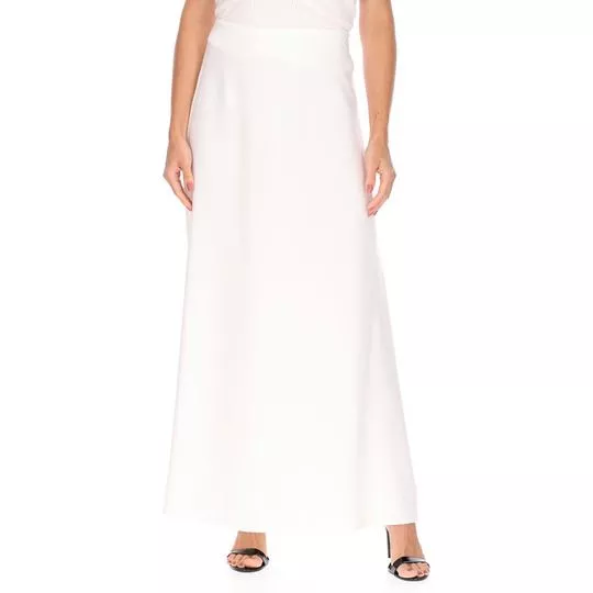 Saia Longa Com Fenda- Off White