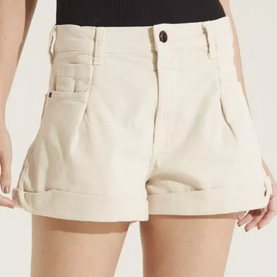 Short Em Sarja- Bege Claro