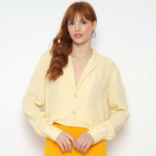 Camisa Lisa- Amarelo Claro