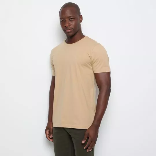 Camiseta Lisa- Bege