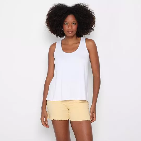 Blusa Lisa- Branca- Malwee