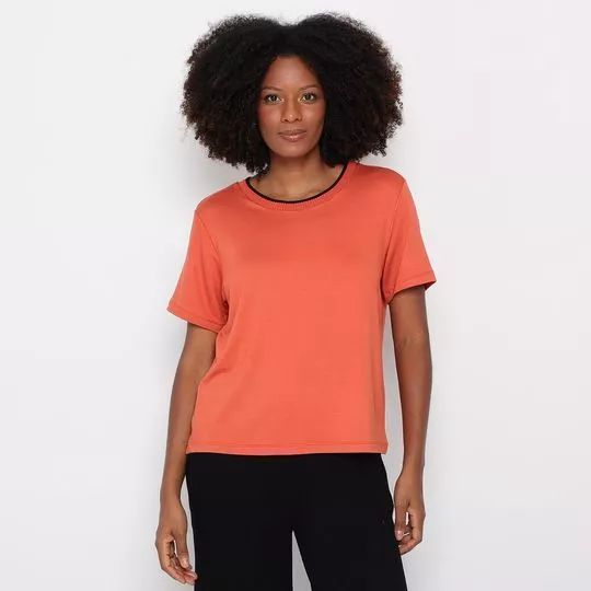 Blusa Lisa- Laranja- Malwee