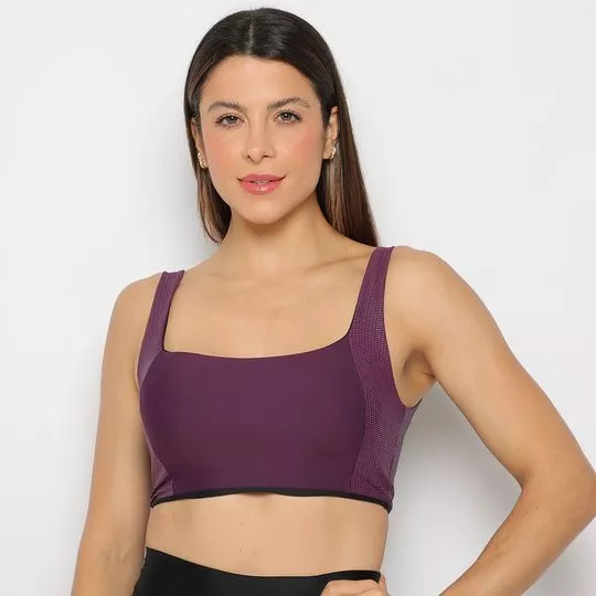 Top Com Recortes- Roxo- Enfim
