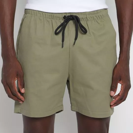 Short Com Bolsos- Verde Oliva- Malwee