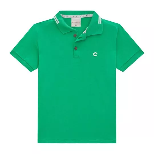 Polo Com Bordado- Verde