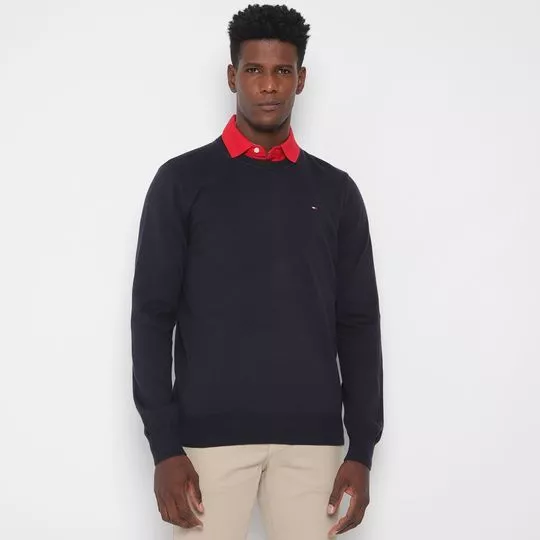 Blusão Tommy Hilfiger®- Azul Marinho