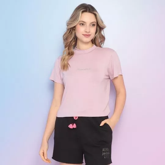 Blusa Aeropostale- Lilás & Prateada- Aeropostale