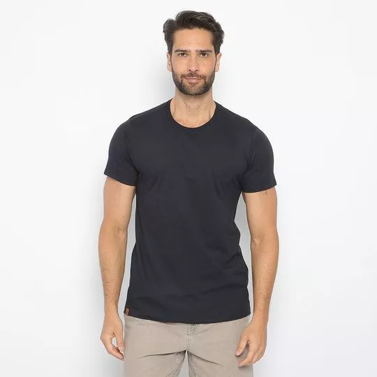 Camiseta Lisa- Preta- Nautica