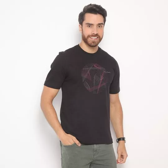 Camiseta Silk- Preta & Vermelha