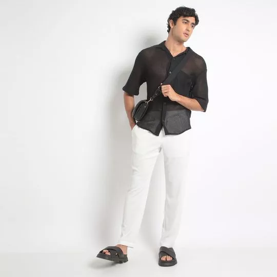 Camisa Texturizada- Preta
