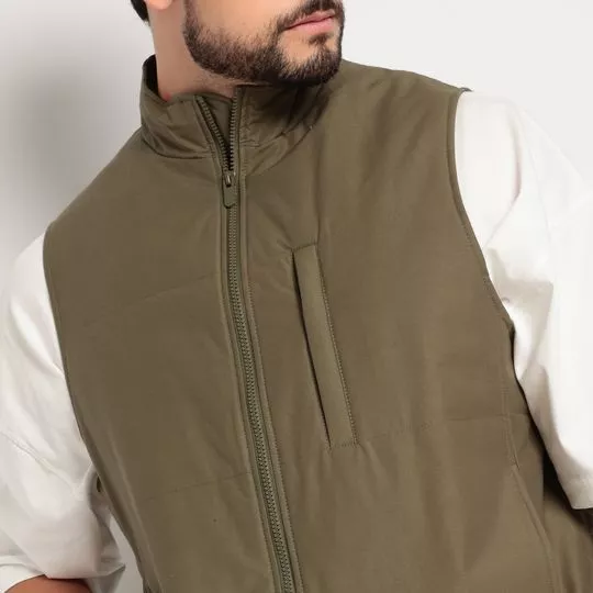 Colete Puffer- Verde Militar