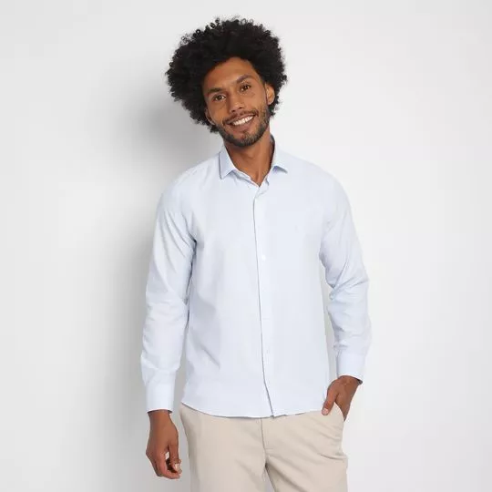 Camisa Slim Fit- Azul Claro