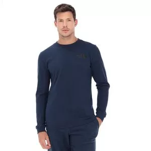 Camiseta Sleeve Hit Graphic Tee<BR>- Azul Marinho