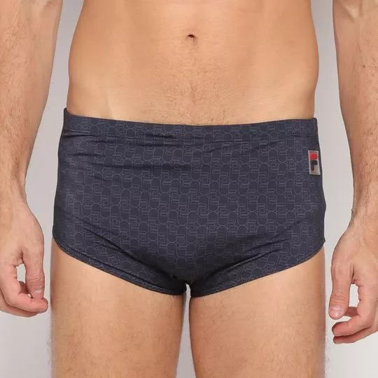 Sunga Boxer Fila®- Azul Marinho & Preta