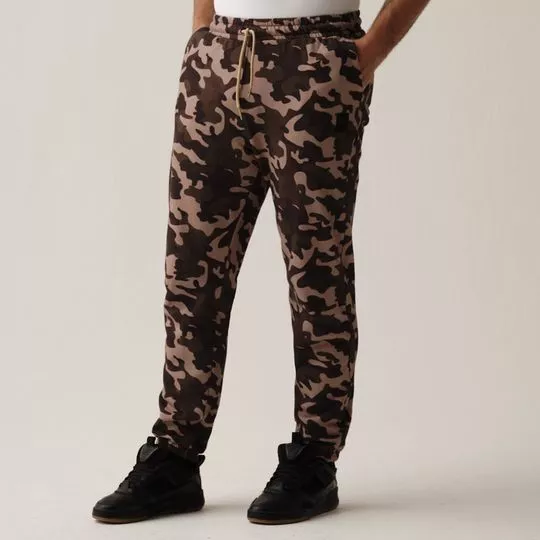 Calça Jogger Camuflada - Verde Militar
