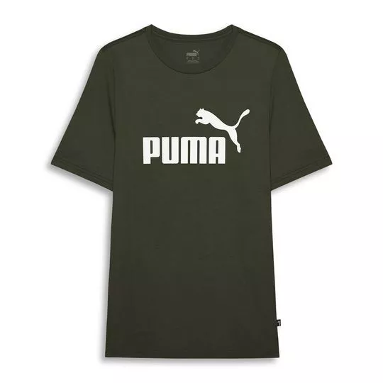 Camiseta Puma®- Verde Escuro