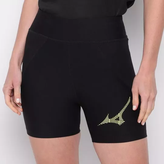 Bermuda Biker Com Recortes- Preta