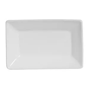 Travessa Oriental<BR>- Branca<BR>- 3,5x22,5x15cm<BR>- Scalla Cerâmica