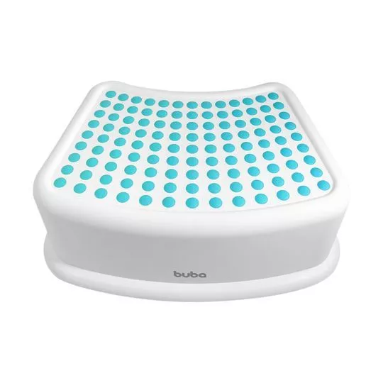 Degrau Infantil- Branco & Azul- 13x37x26,5cm