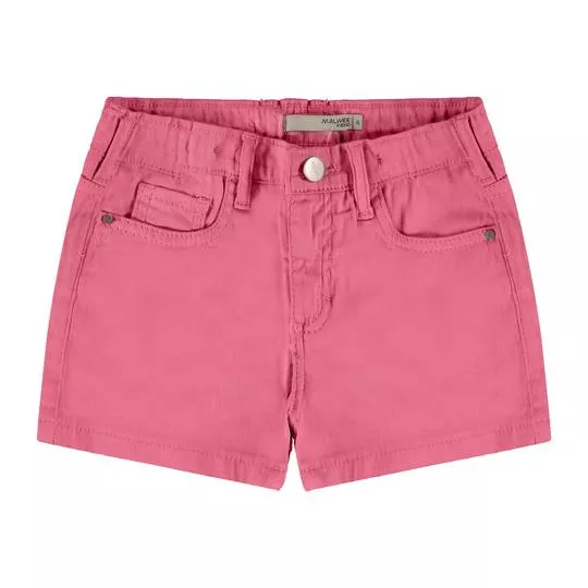 Short Com Bolsos- Rosa