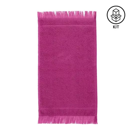 Jogo De Toalhas Para Lancheira Ciranda- Rosa Escuro- 3Pçs