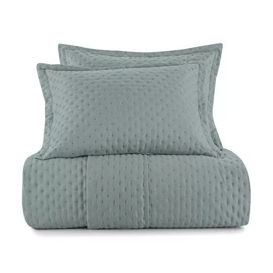 Conjunto De Colcha Ultrawave Frisson King Size- Verde Militar- 3Pçs- Altenburg