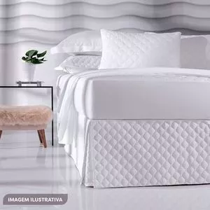 Saia Box Petit Poá Ultrawave Casal<BR>- Branca<BR>- 35x138x188cm<BR>- Altenburg
