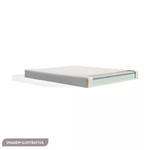 Colchão Casal One<BR>- Branco & Cinza<BR>- 18x138x188cm<BR>- Emma Colchões