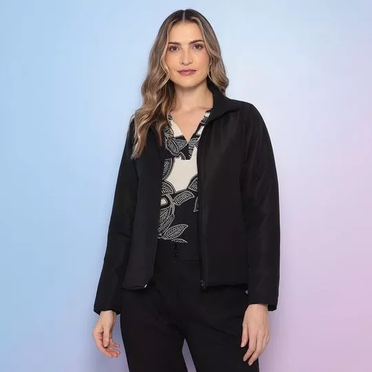 Jaqueta Com Bolsos- Preta- VIP Reserva