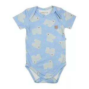 Body Ursinhos<BR>- Azul Claro & Branco