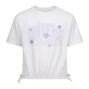 Blusa Converse<BR>- Branca & Lilás<BR>- Converse