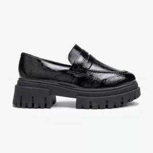 Loafer Envernizado<BR>- Preto<BR>- Lança Perfume