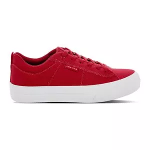 Tênis Com Recortes<BR>- Vermelho