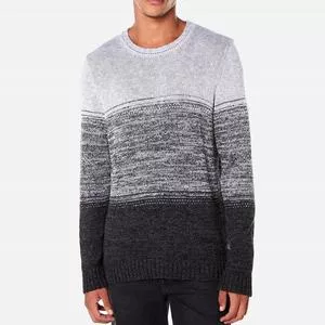 Suéter Em Tricô<BR>- Cinza