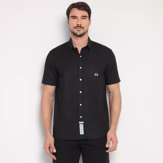 Camisa Regular Fit La Martina®- Preta
