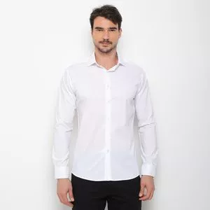 Camisa Slim Fit Lisa<BR>- Branca