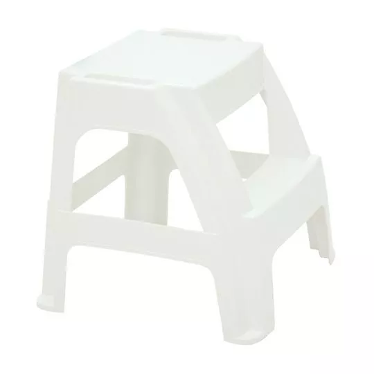 Banqueta Escada Paiva- Branca- 42x46x43,5cm