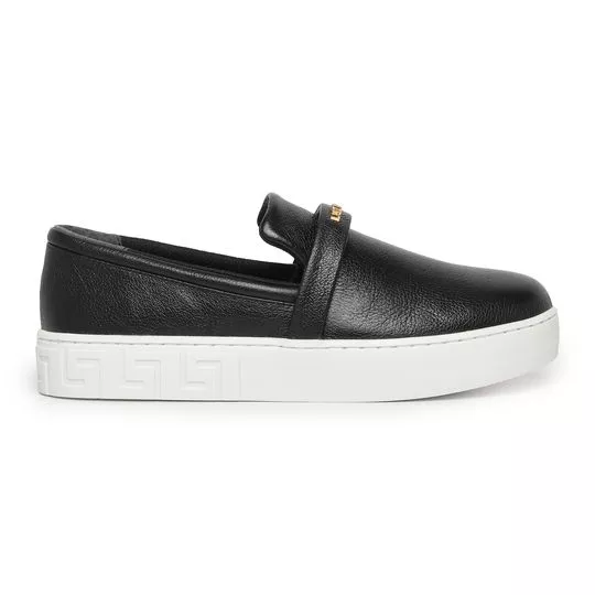 Loafer em couro- Preto