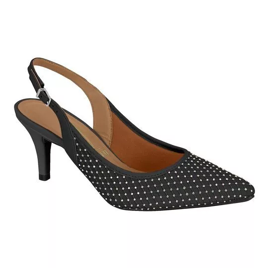 Slingback Com Termocolantes- Preto- Vizzano