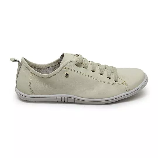 Tênis Em Couro- Off White