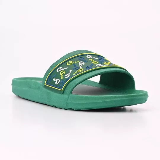 Slide Cs Club®- Verde Escuro & Verde Limão