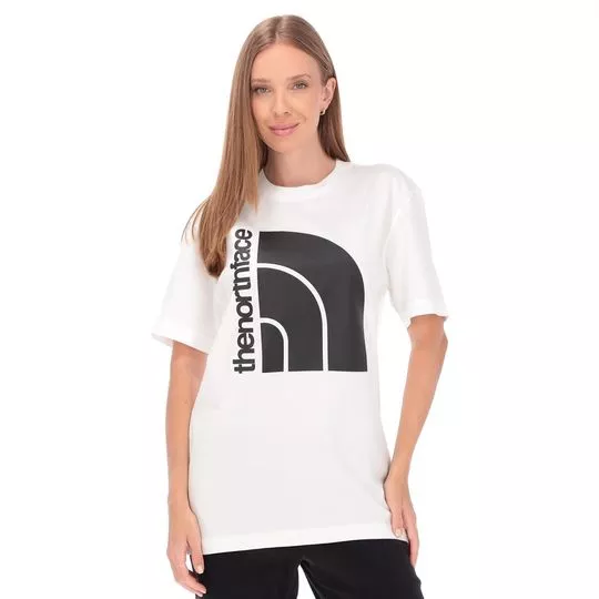 Camiseta Jumbo Half Dome Tee- Branca- The North Face