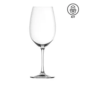 Jogo De Taças Para Vinho Salute<BR>- Incolor<BR>- 4Pçs<BR>- 710ml<BR>- M.Cassab