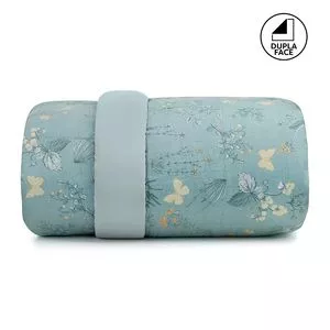 Edredom Algodão Lux King Size<BR>- Azul Turquesa & Bege<BR>- 240x280cm