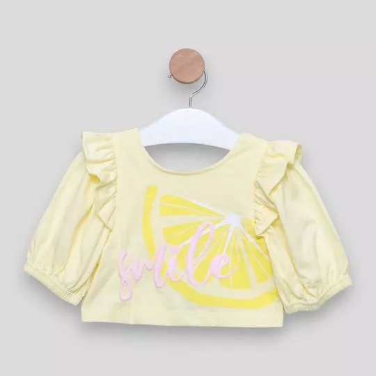 Cropped Smile- Amarelo- Tip Top
