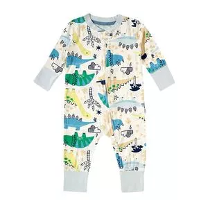 Pijama Dinossauros<BR>- Off White & Azul