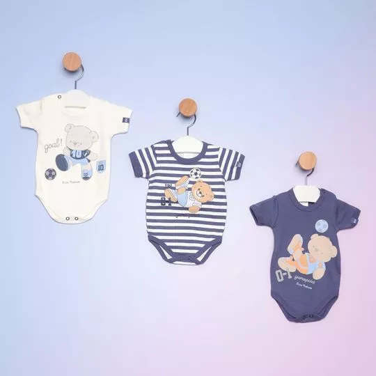 Kit De Bodies Ursinhos- 3Pçs- Bicho Molhado