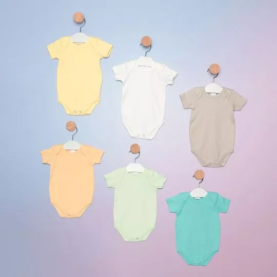 Kit De Bodies Liso- 6Pçs- Bicho Molhado