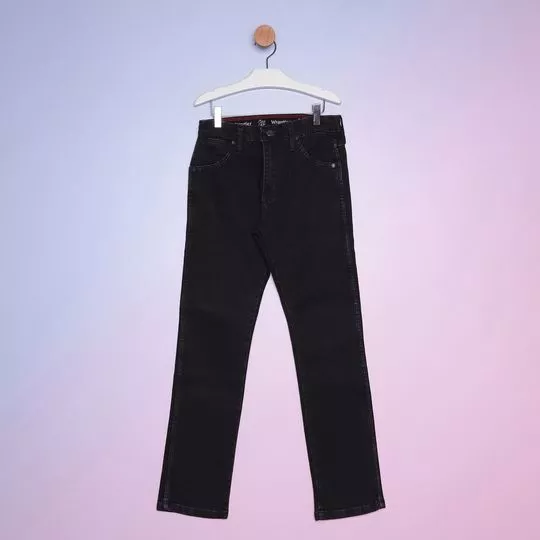 Calça Jeans Cowboy Cut Com Bolsos- Preta